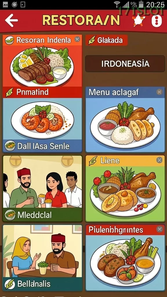 Cuplikan layar V678 — menu navigasi
